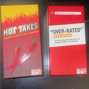 2 NEW Adult Party Card Games - “Hot Takes” and “Over-Rated”